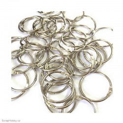 Kovové kroužky 35mm - stříbrné