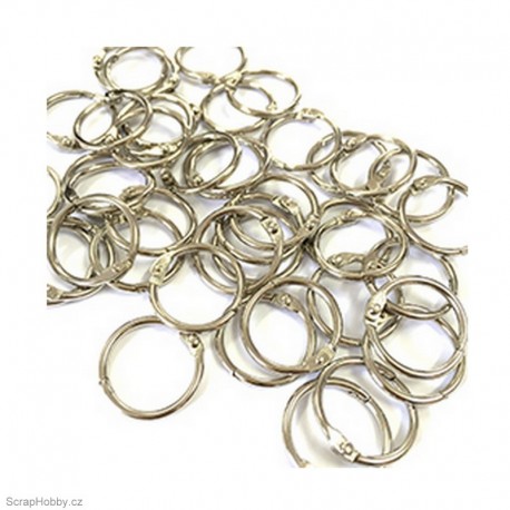 Kovové kroužky 21mm - stříbrné