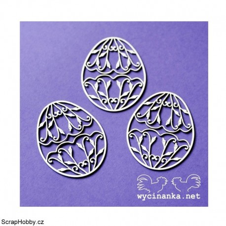 Vajíčko s ornamenty - 3ks