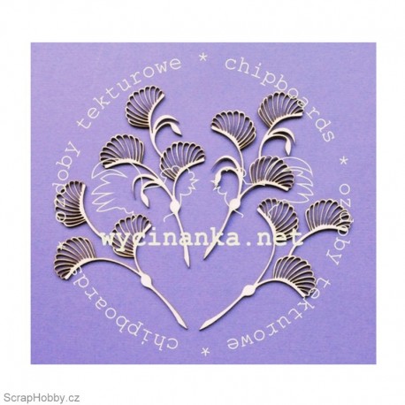 Vějířkové kytičky 4ks.