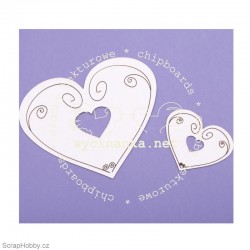 Ozdobná srdíčka - 2ks