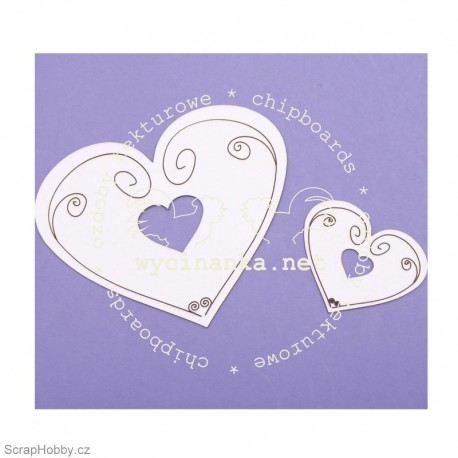 Ozdobná srdíčka - 2ks