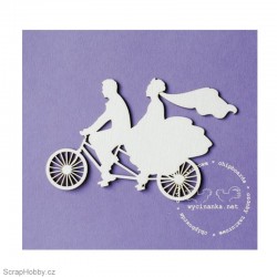 Ženich a nevěsta na kole - 1ks