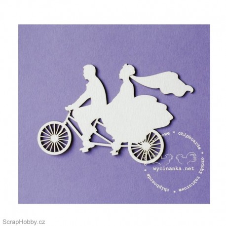 Ženich a nevěsta na kole - 1ks