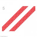 Saténová stuha s puntíky - červená