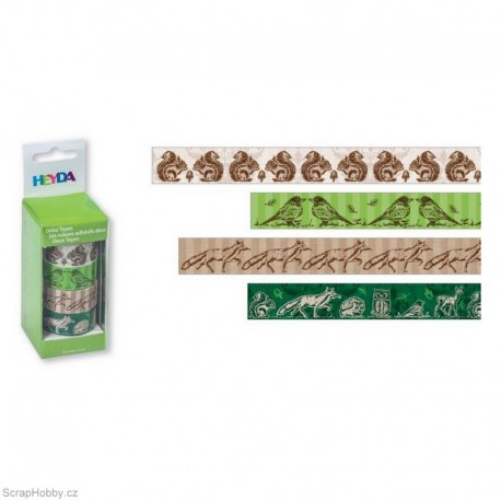 Washi páska - Sada - Veverky, ptáčci, lišky...