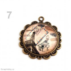 Paříž a piano - staromosaz