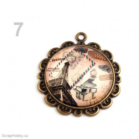 Paříž a piano - staromosaz