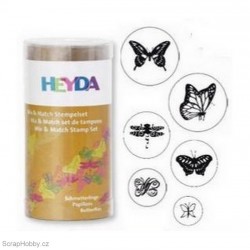 Set dřevěných razítek - Motýlci