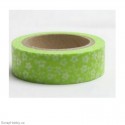 Drobné kvítky v zelené - 10m x 15mm