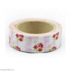 Růžičky v růžové - 10m x 15mm