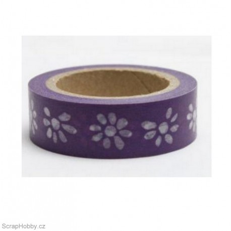 Kytičky ve fialové - 10m x 15mm