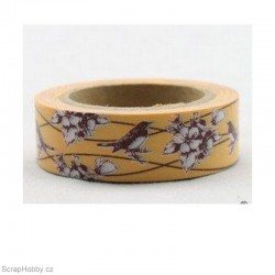 Hnědí ptáčci s větvičkami - 10m x 15mm