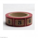 Čísla v červené - 10m x 1,5cm