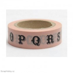 Růžová abeceda - 10m x 1,5cm