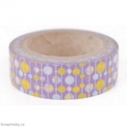 Barevné kuličky ve fialové - 10m x 1,5cm