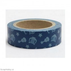 Hudební nástroje v modré - 10m x 15mm