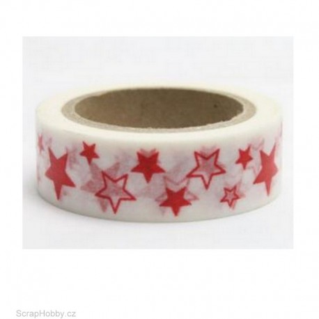Červené hvězdičky - 10m x 15mm