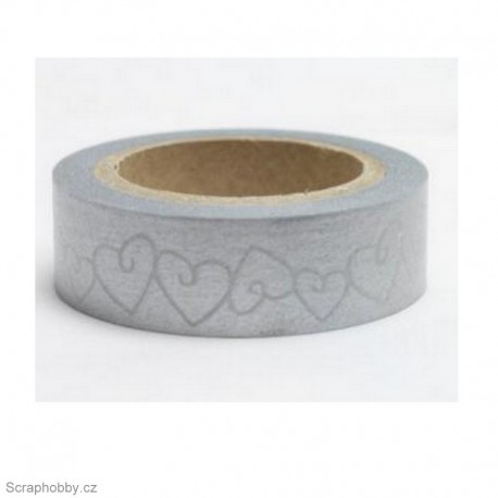 Washi pásky - Stříbrná strdíčka