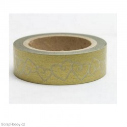 Zlatá srdíčka - 1,5 cm x 10m