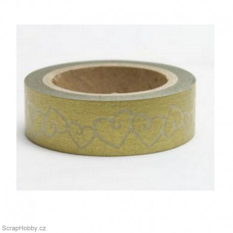 Zlatá srdíčka - 1,5 cm x 10m