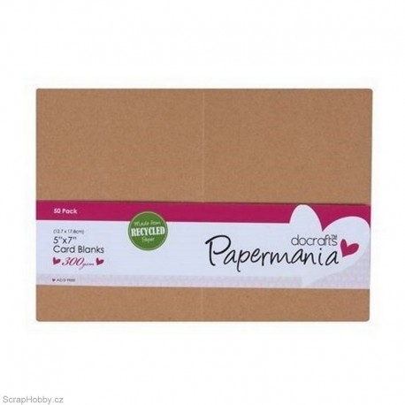 Blahopřání a obálky - 50ks - recyklované - obdelníkové