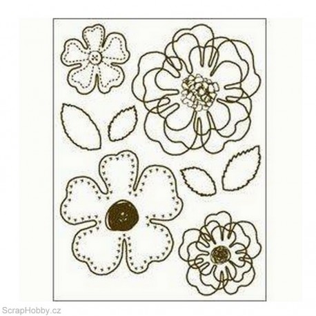 Razítka - Obrysové květiny I.