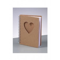 Scrapbooking - Blok A6 s výsekem srdce