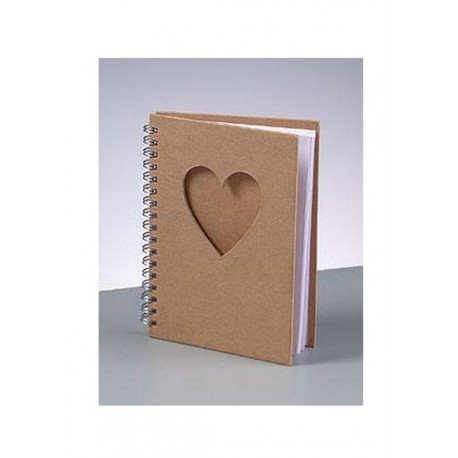 Scrapbooking - Blok A6 s výsekem srdce