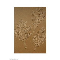 Embosovaná kartička - Listy