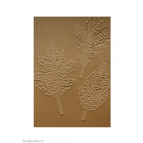 Embosovaná kartička - Listy