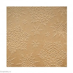 Embosovaná kartička - Vločky