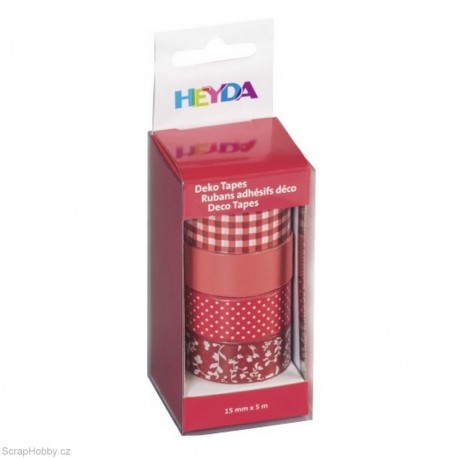 Washi páska - Sada - Červená