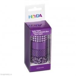 Washi páska - Sada - Fialová - 4ks