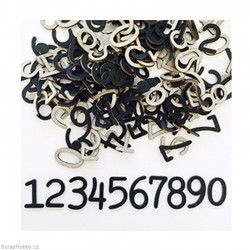 Číslice 6. - černá, sada číslic font Pica