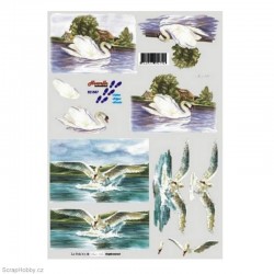 3D papíry - Labutě
