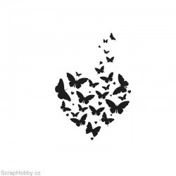 Razítko dřevěné - Motýlí let.....