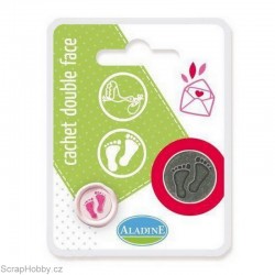 Oboustranné pečetidlo - Čáp a nožičky