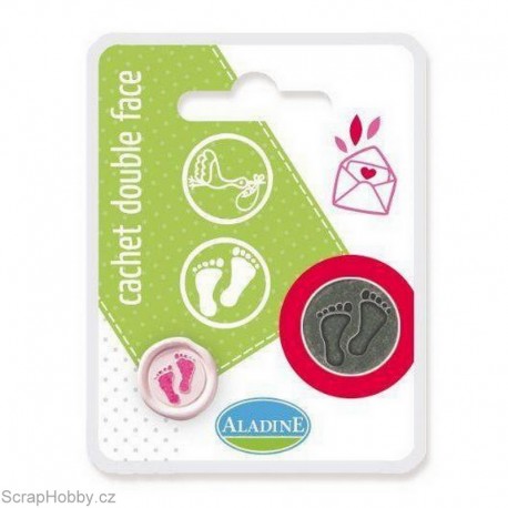 Oboustranné pečetidlo - Čáp a nožičky