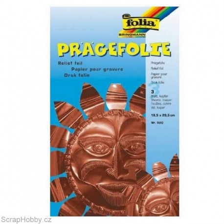Cardmaking - Hliníková fólie - měděná