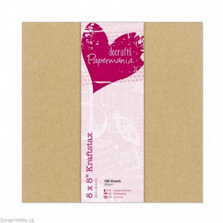 Sada kartonových papírů - Kraftstax 20x20cm (100 ks)