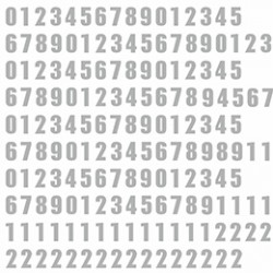 Číslice 7. - šedá - sada číslic font Pilsen Plakat