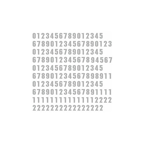 Číslice 7. - šedá - sada číslic font Pilsen Plakat