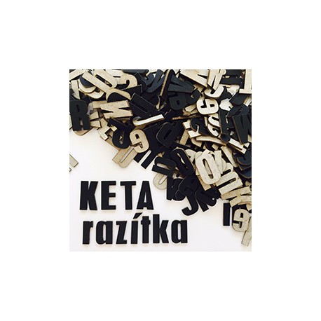 Písmenka 7. - černá, abeceda font Pilsen Plakat