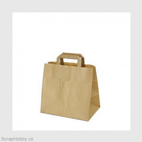 Papírová taška hnědá 26x17x25cm