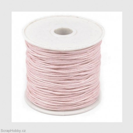 Voskovaná stužka 1mm - růžová - světlá