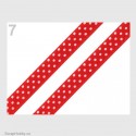 Saténová stuha s puntíky -jasně červená