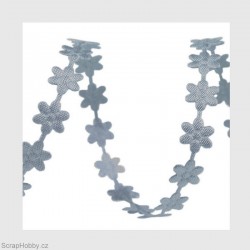 Stužky kytičkaté šedé