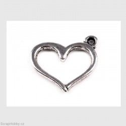 Srdíčko - obrysové - platina