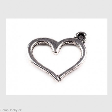 Srdíčko - obrysové - platina